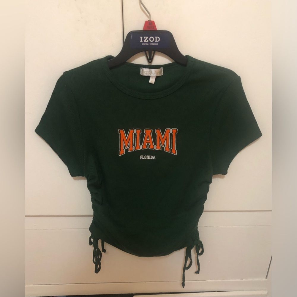 Miami Florida green Graphic Tee size girls large